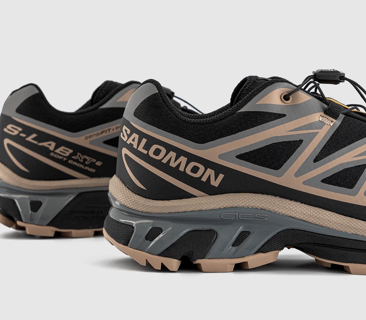 Salomon XT-6 Trainers Black Portabella Pewter - Men's Trainers