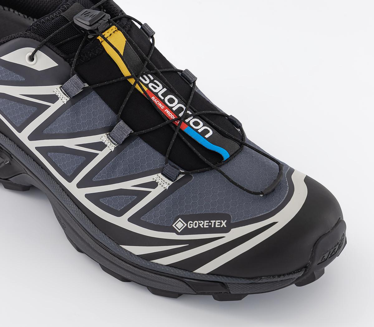 Salomon XT-6 GTX Trainers Black Ebony Lunar Rock - Men's Trainers
