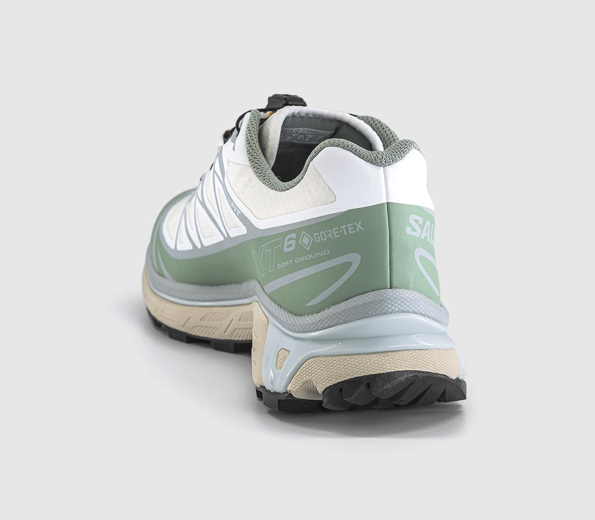 Salomon XT-6 GTX Trainers White Green Milieu Ice Flow - Men's Trainers