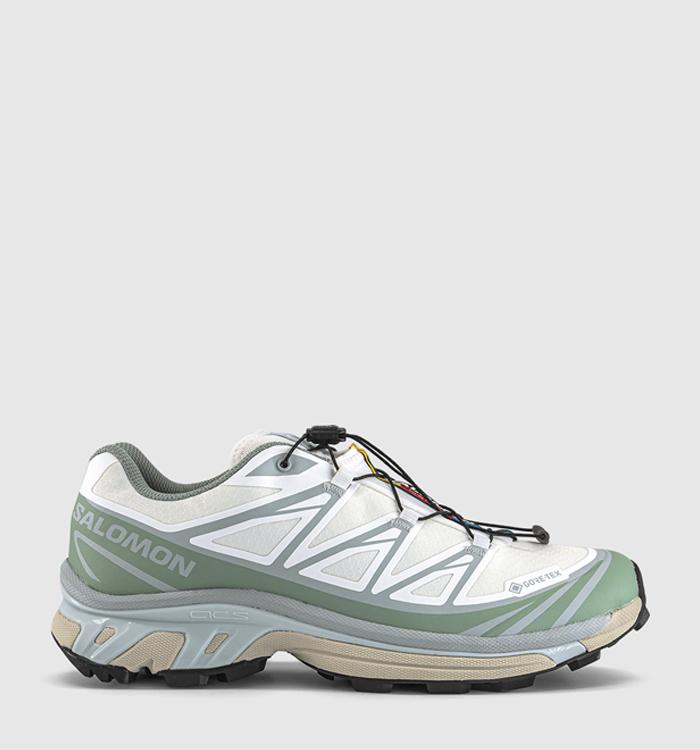 Salomon XT-6 GTX Trainers White Green Milieu Ice Flow