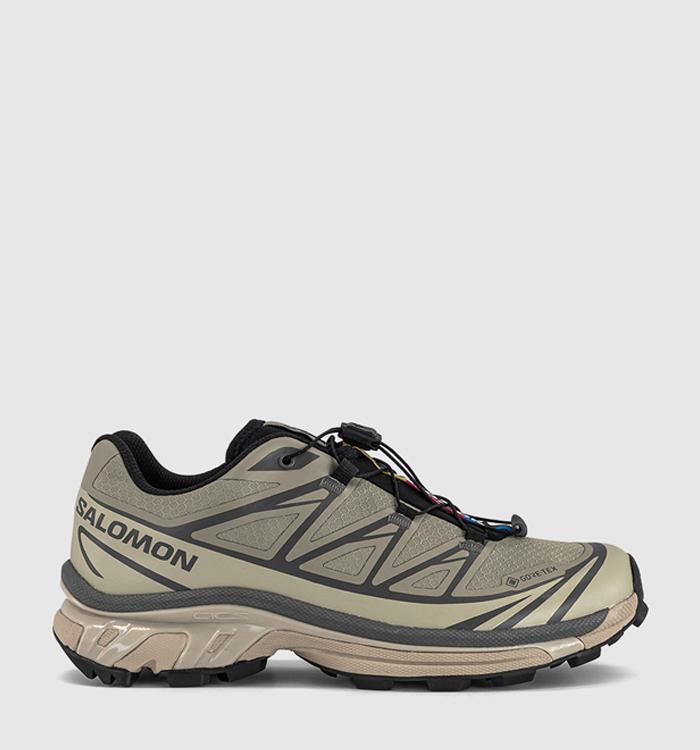 Salomon XT-6 GTX Trainers White Pepper Silver Sage Dark Gull Gray