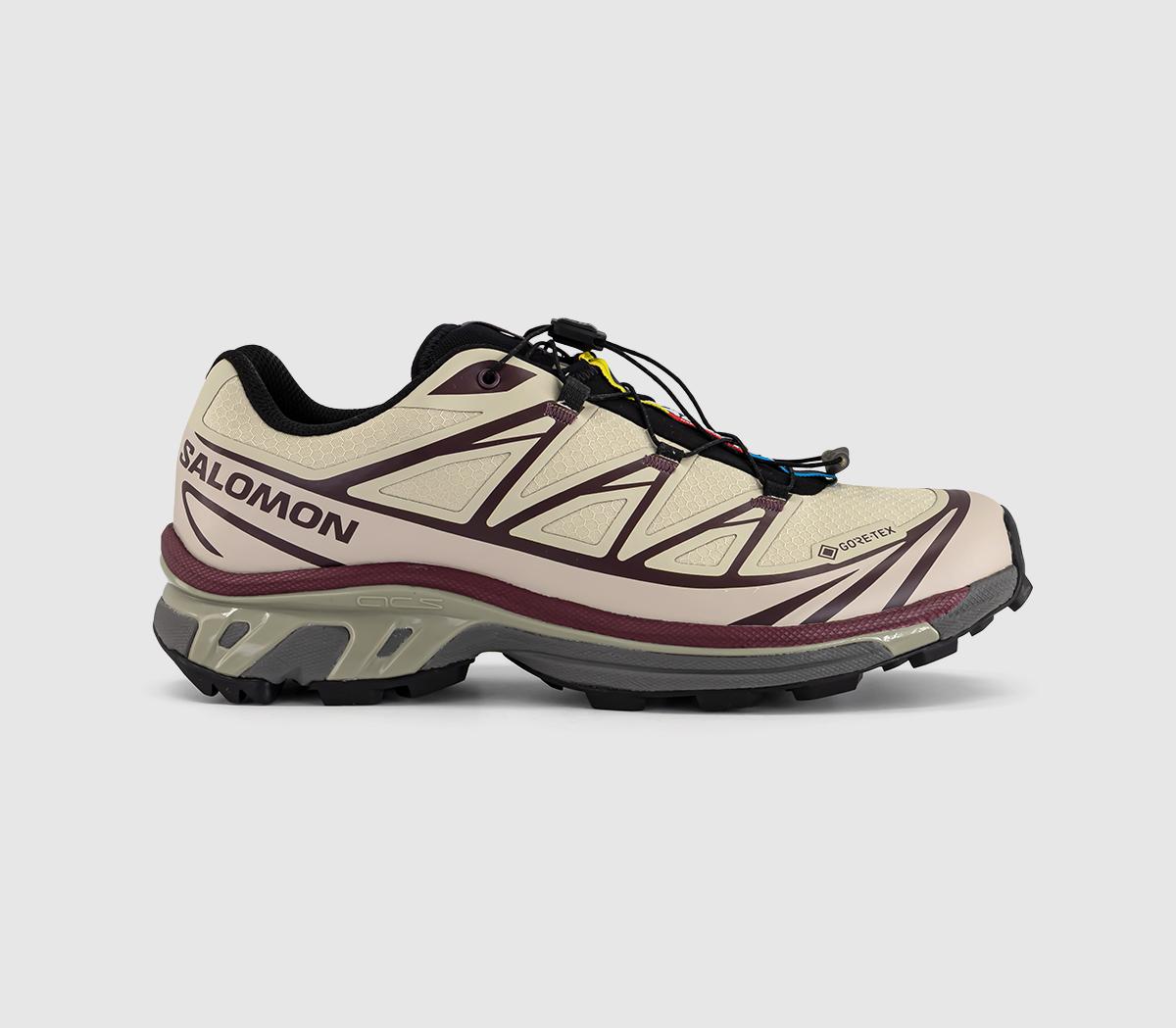 Salomon XT-6 Gtx Trainers White Pepper Shadow Gray Huckleberry, 9.5