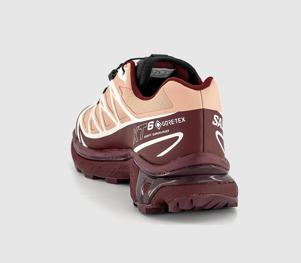 Salomon XT-6 GTX Trainers Mahogany Rose Tawny Port Black - Men's