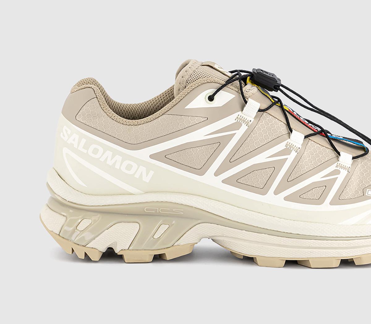 Salomon XT-6 GTX Trainers Oxford Tan Almond Milk Safari - Men's