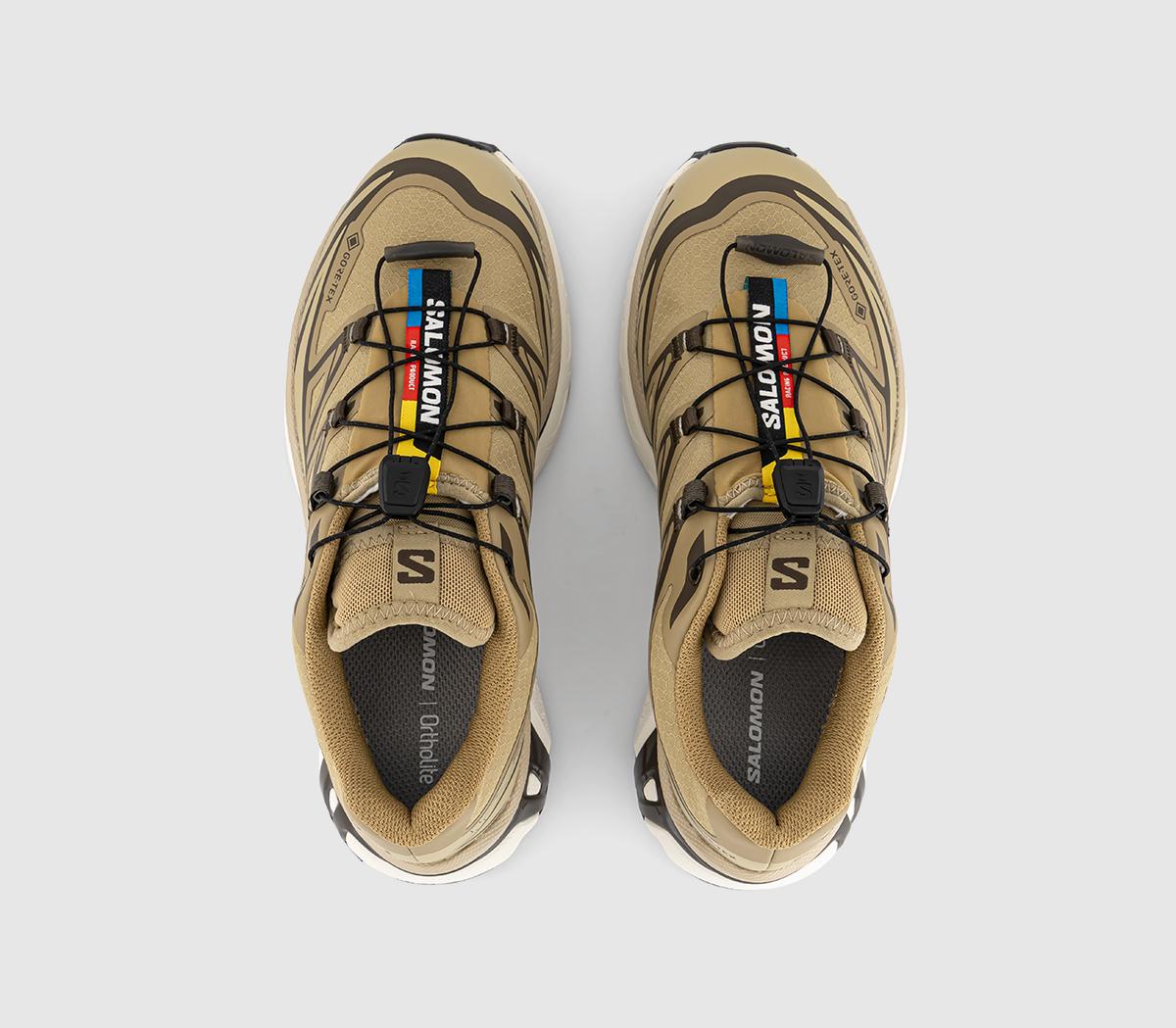 Salomon XT-6 GTX Trainers Kelp Wren Safari - Running Inspired Trainers