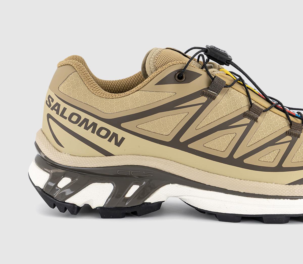 Salomon XT-6 GTX Trainers Kelp Wren Safari - Running Inspired Trainers
