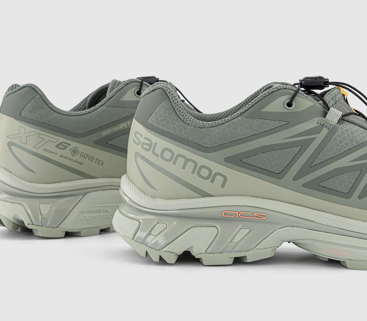 Salomon Xt-6 Gtx Trainers Desert Sage Lily Pad Laurel Wreath