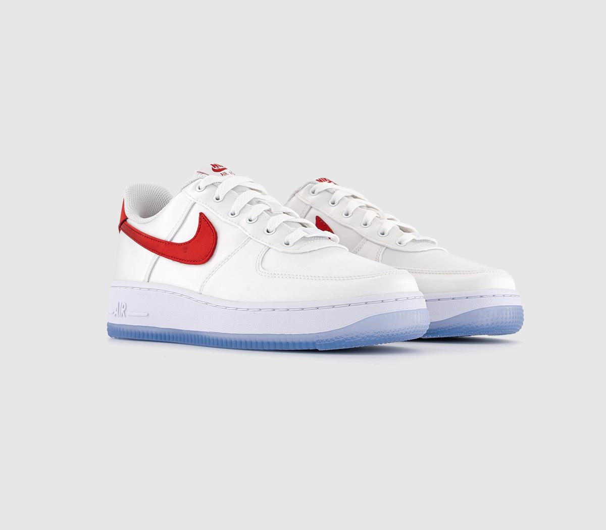 Nike Air Force 1 ’07 Trainers White Varsity Red, 4