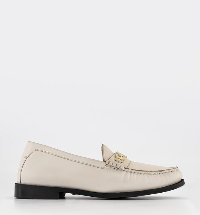 Walk London Riva Chain Loafers Off White