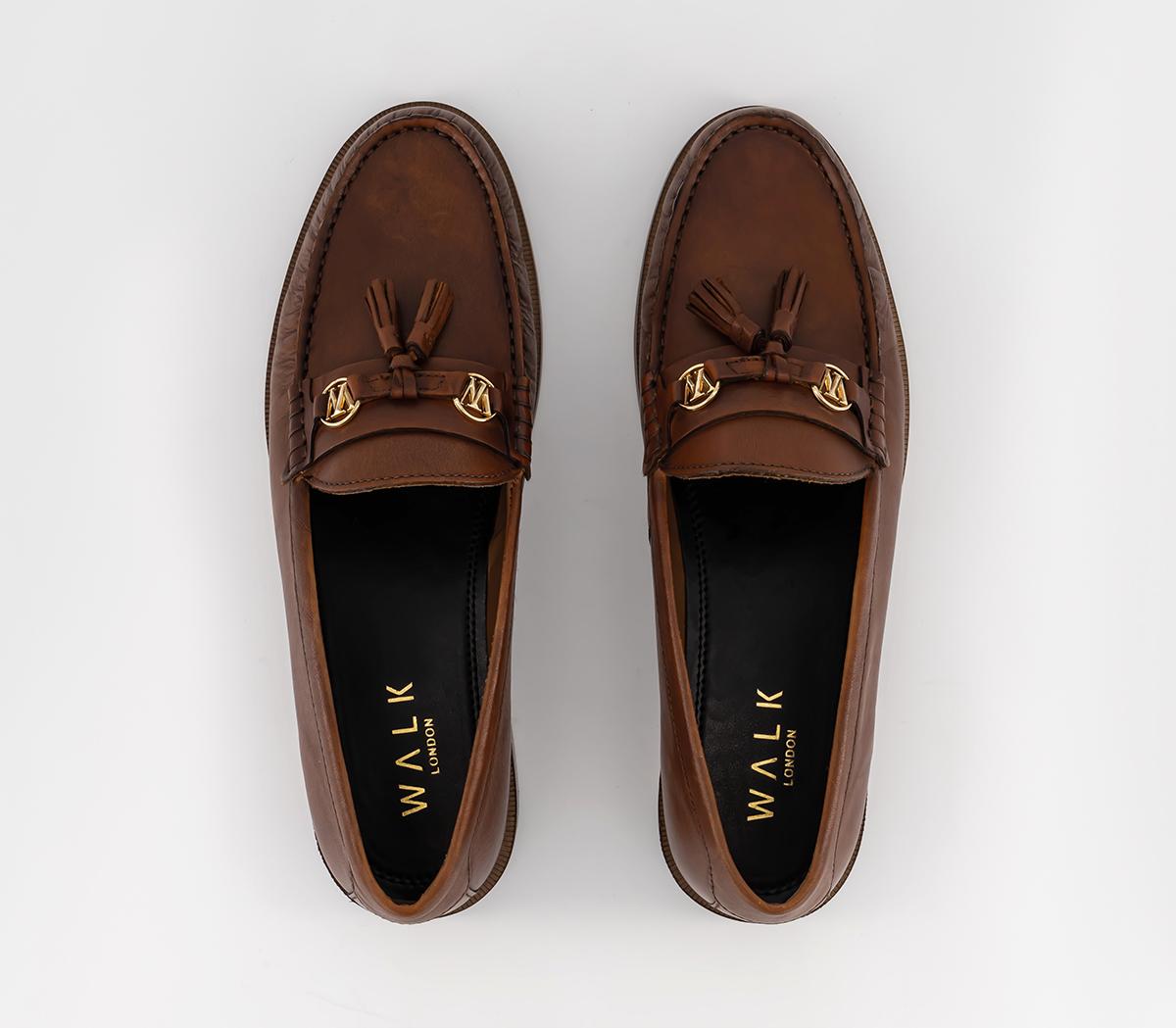 Walk LondonRiva Tassel LoafersTan Leather