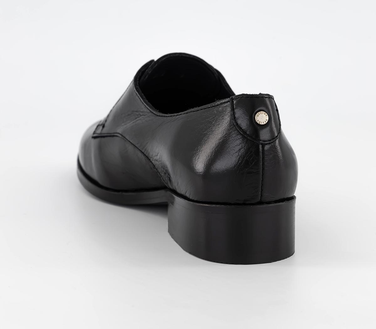 OFFICE Farrell Slip On Flats Black Leather - Flat Shoes for Women