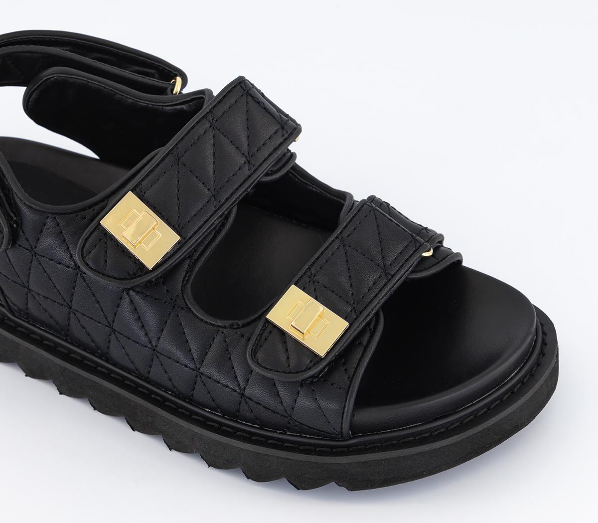 OFFICE Statement Twistlock Sandals OFFICE Statement Twistlock Sandals Black