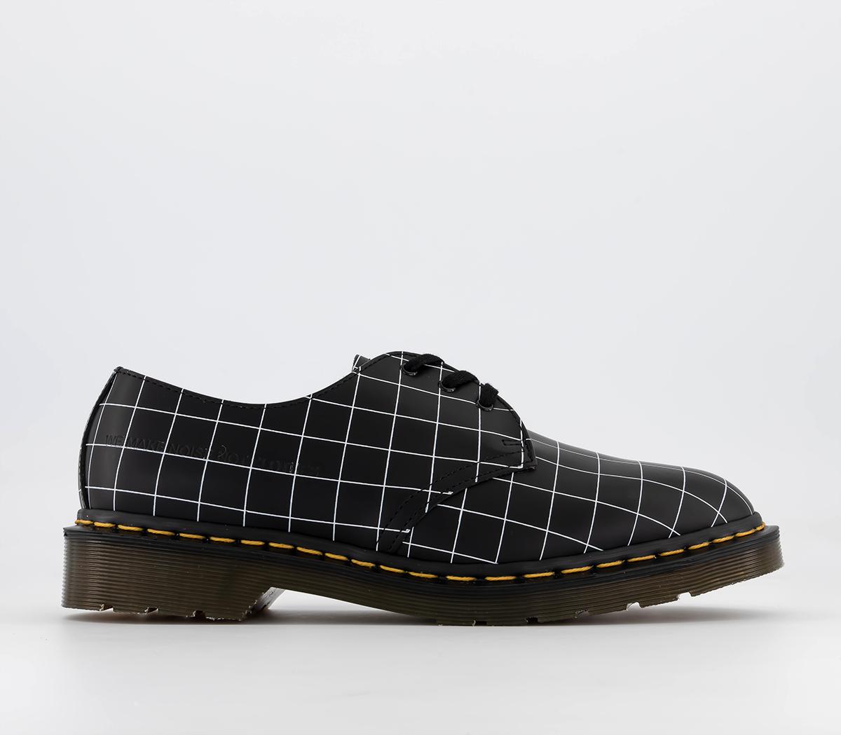Dr. Martens Mens 1461 Undercover Check Smooth Shoes Black