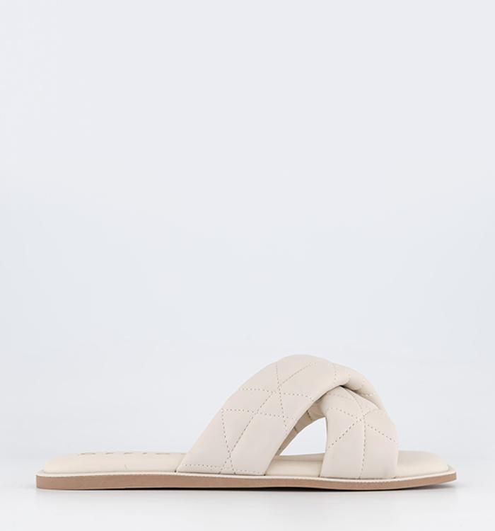 OFFICE Squeeze Squishy Cross Overs Sandals Off White