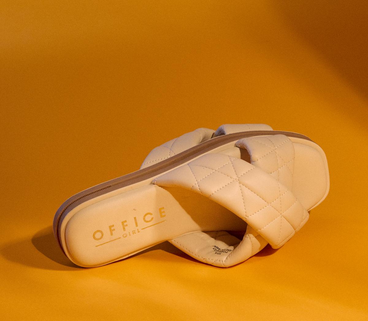 OFFICESqueeze Squishy Cross Overs Sandals Off White