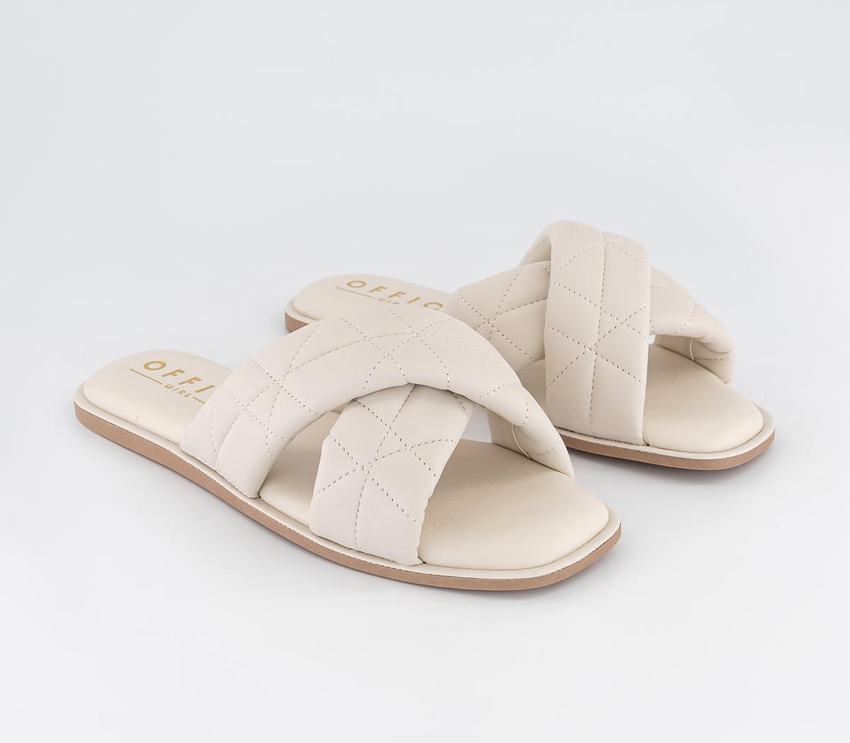 OFFICESqueeze Squishy Cross Overs Sandals Off White