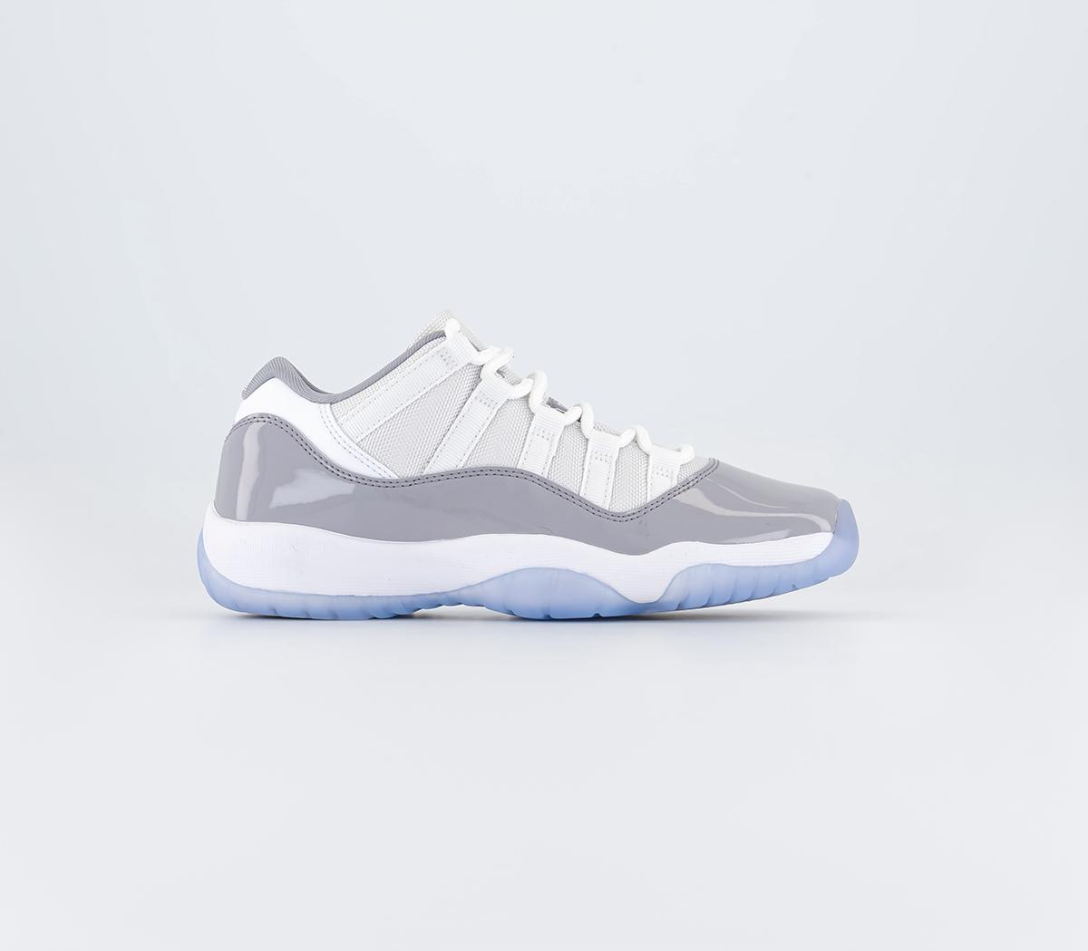 Jordan Air Jordan 11 Low GS Trainers White University Blue Cement Grey Unisex