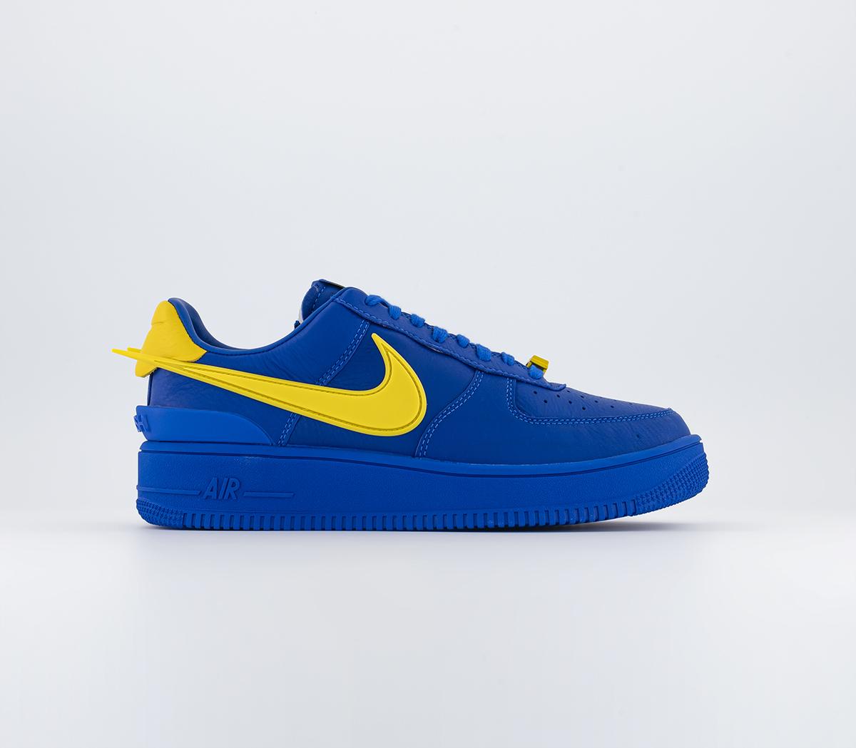 Nike blue outlet and yellow trainers