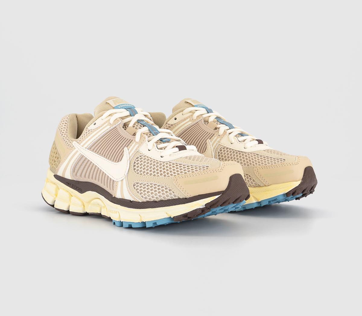 Nike Womens Zoom Vomero 5 Trainers Oatmeal Pale Ivory Sail Light Chocolate Worn Blue Natural, 3