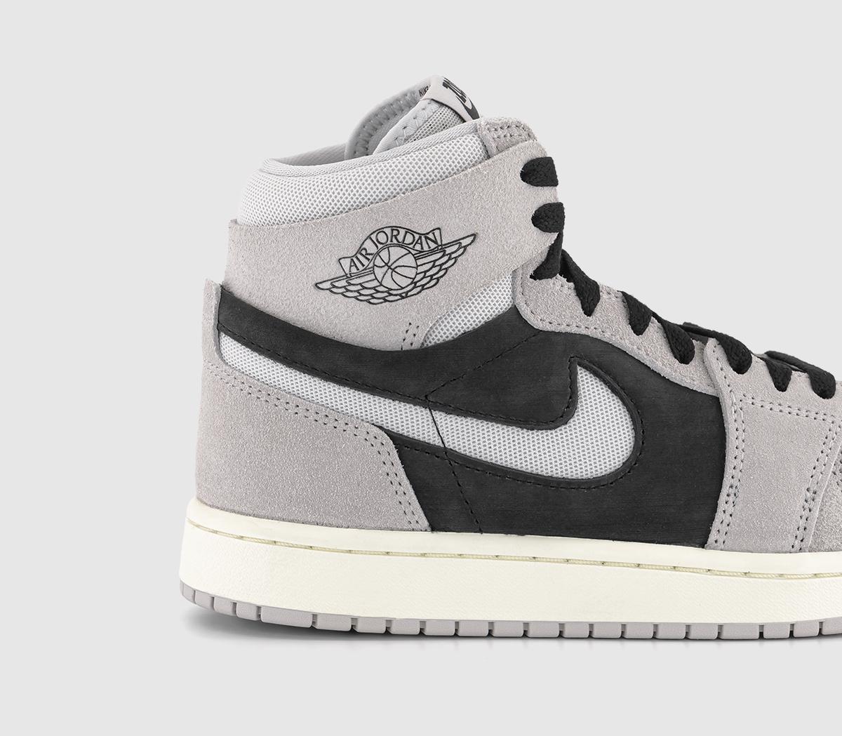 JordanAir Jordan 1 Zoom Comfort 2 TrainersLight Iron Ore Neutral Grey Black Coconut Milk