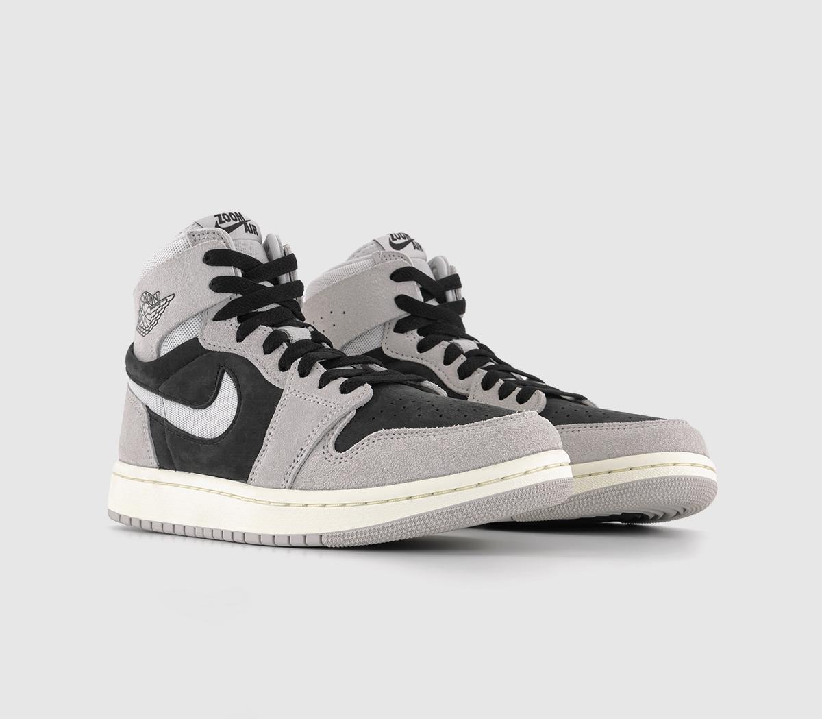 JordanAir Jordan 1 Zoom Comfort 2 TrainersLight Iron Ore Neutral Grey Black Coconut Milk