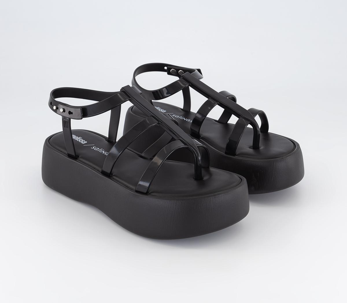 Melissa Melissa Salinas High Platform Sandals Black - Women’s Summer Shoes