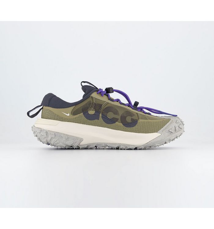 Nike Acg Mountain Fly 2 Low Trainers Neutral Olive Gridiron Action Grape Light Orewood In Green