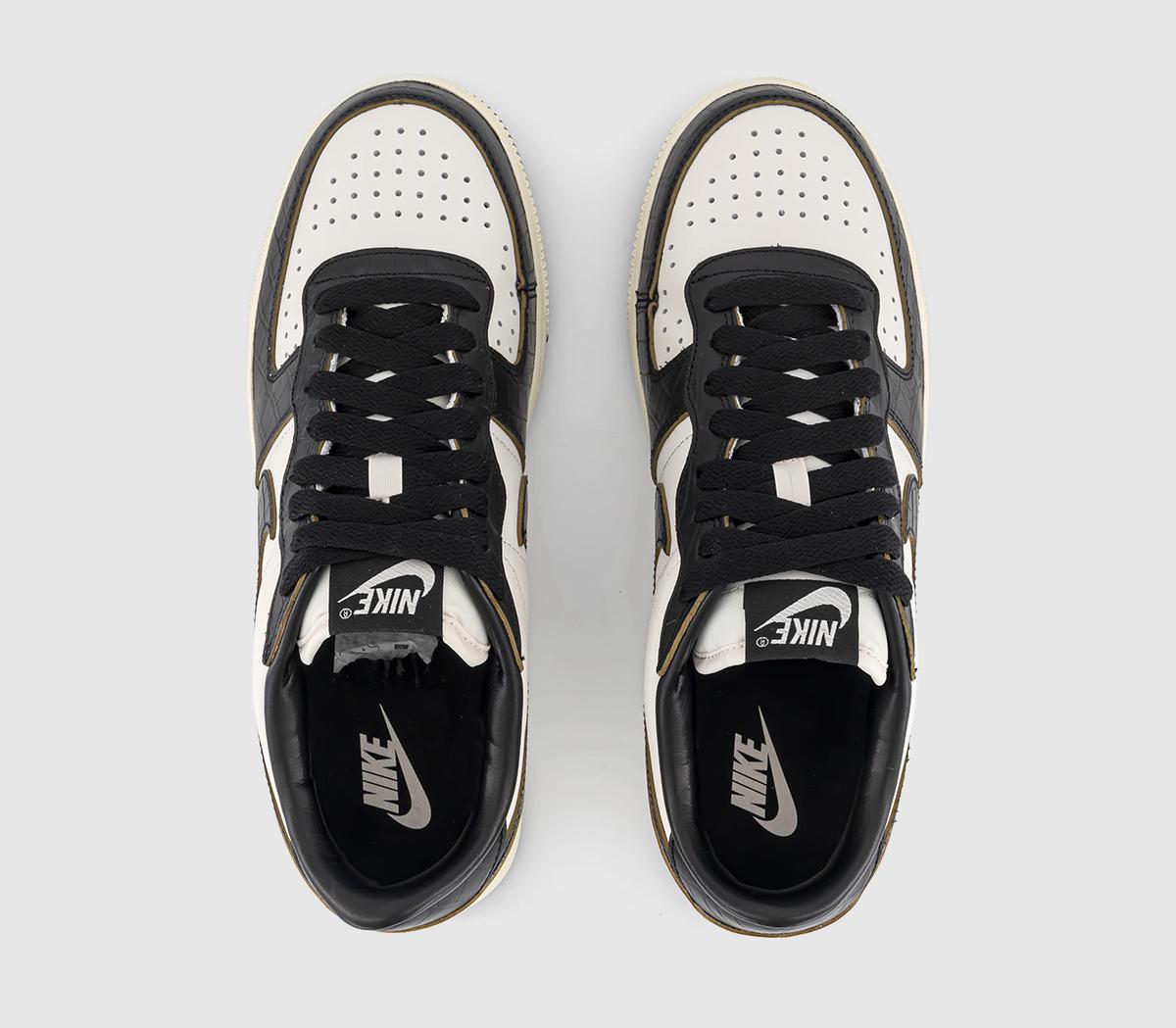 NikeTerminator Low TrainersPhantom Black Coconut Milk Gold Suede