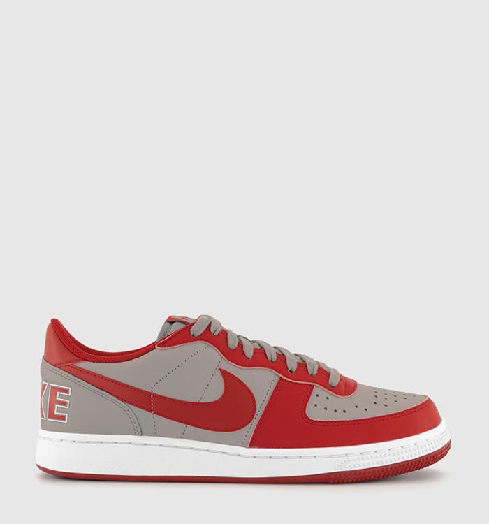 Nike Terminator Low Trainers Med Grey Varsity Red White