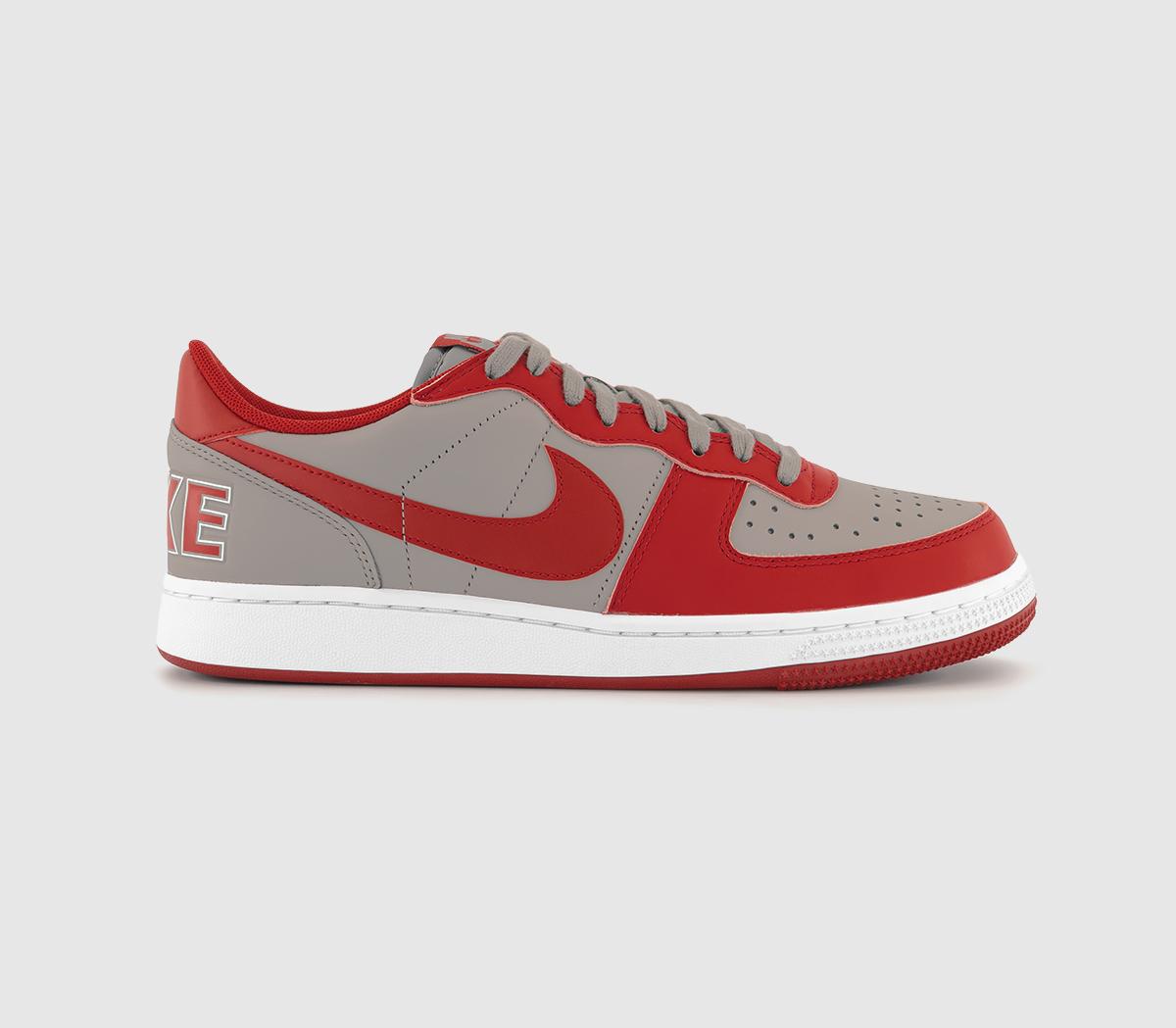 NikeTerminator Low Trainers Med Grey Varsity Red White