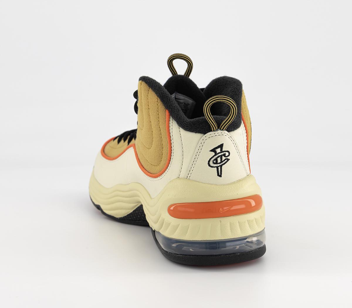 NikeAir Max Penny II Trainers Wheat Gold Safety Orange Black Coconut Milk