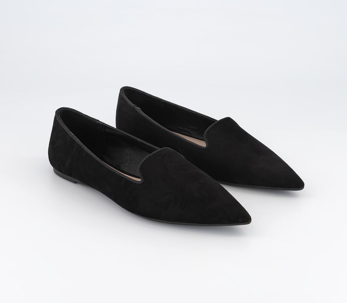 OFFICE Fabulous Pointed Slipper Cut Ballet Flats OFFICE Fabulous Pointed Slipper Cut Ballet Flats Black