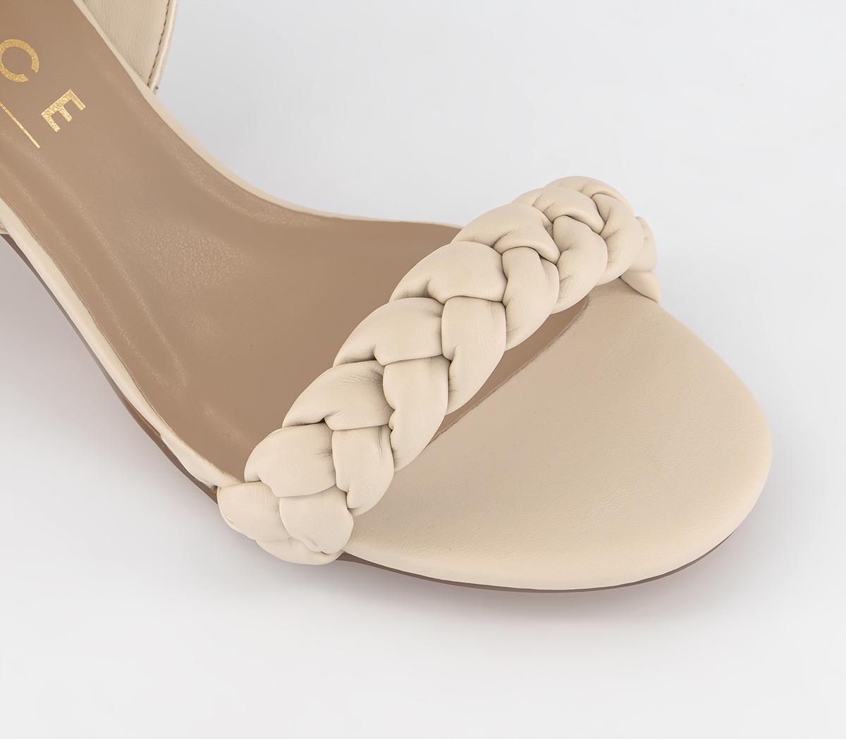 OFFICEMeadow Plait Strap Two Part SandalsWhite