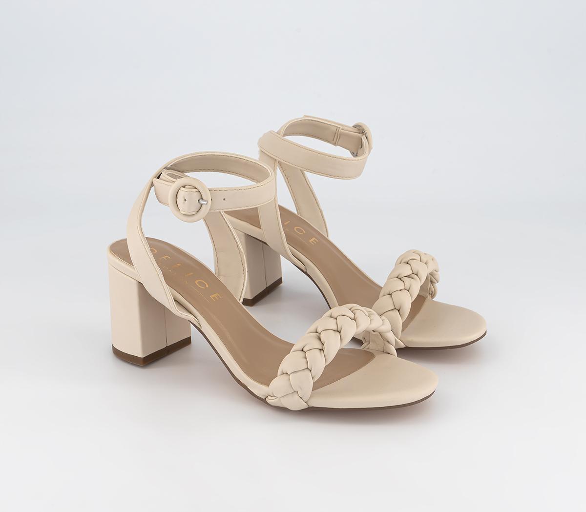 OFFICEMeadow Plait Strap Two Part SandalsWhite