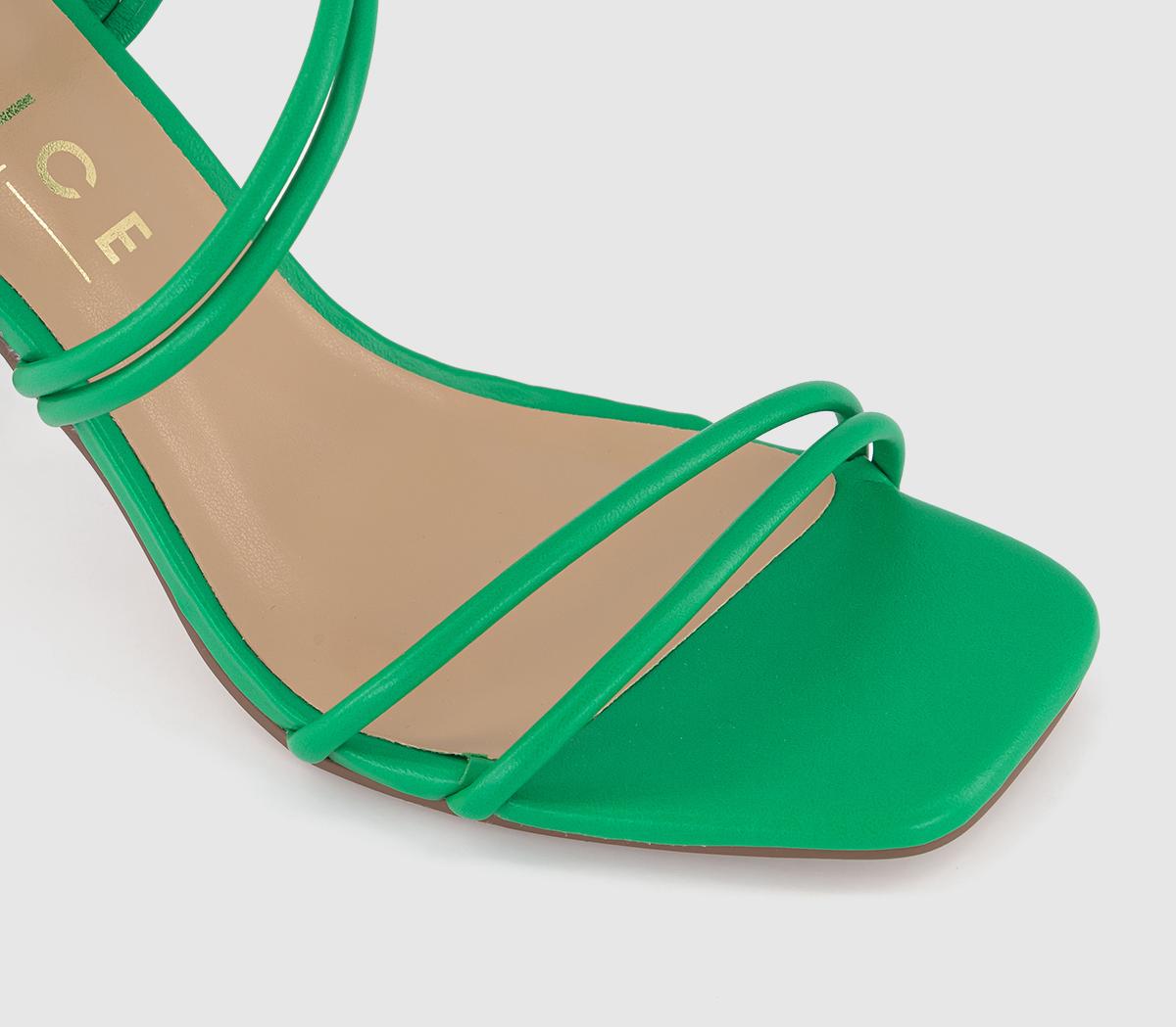 OFFICEMotion Tubular Strappy Knot Detail HeelsGreen