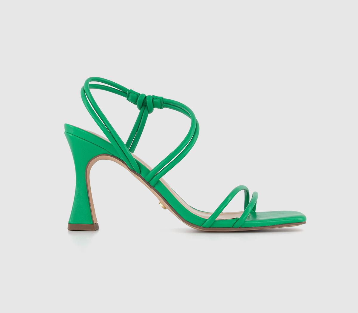 OFFICE Motion Tubular Strappy Knot Detail Heels Green - Mid Heels