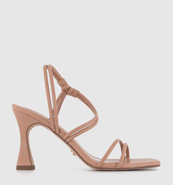 OFFICE Motion Tubular Strappy Knot Detail Heels Beige