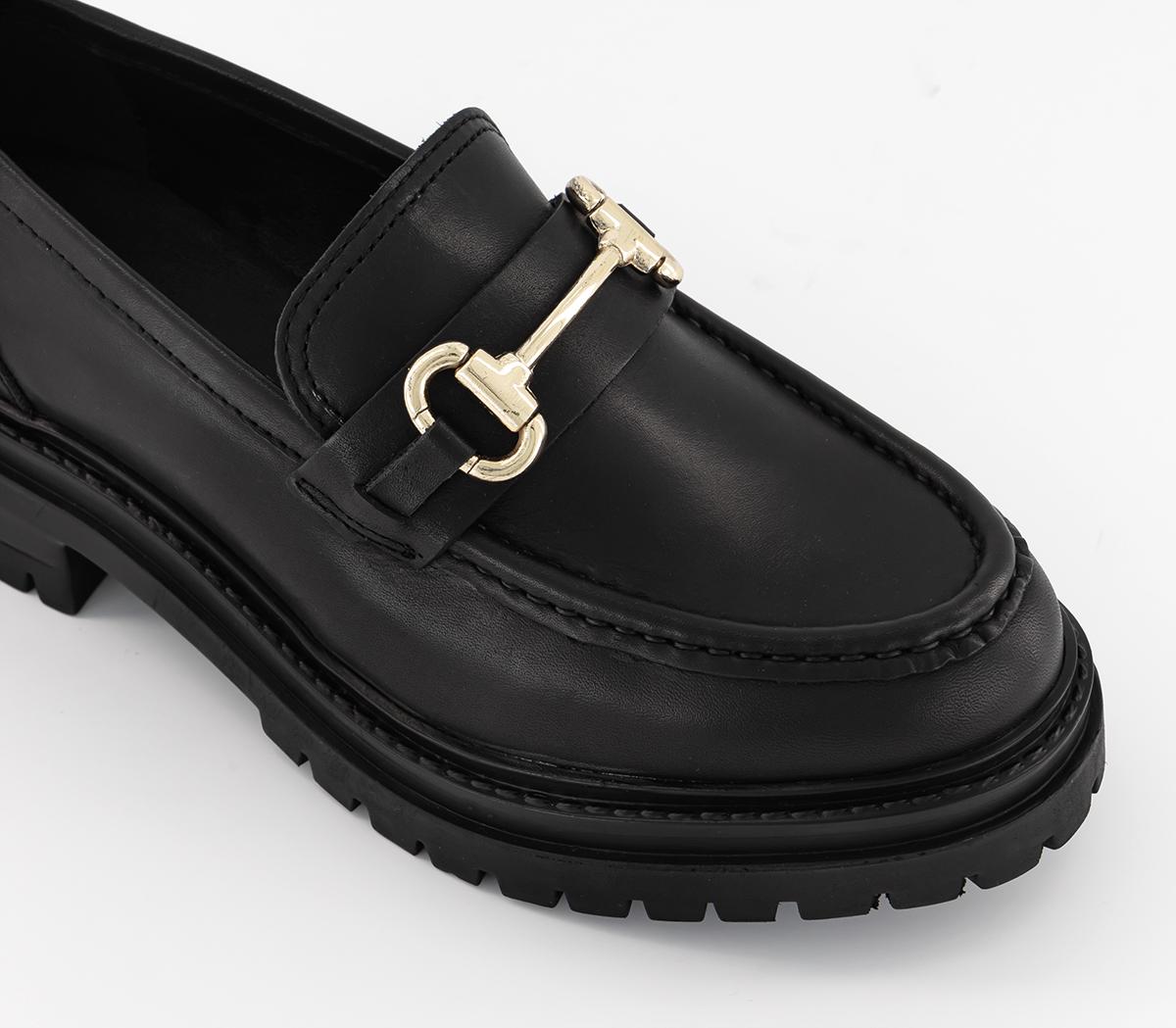 OFFICE Franks Chunky Snaffle Leather Loafers Black Leather - Women’s ...