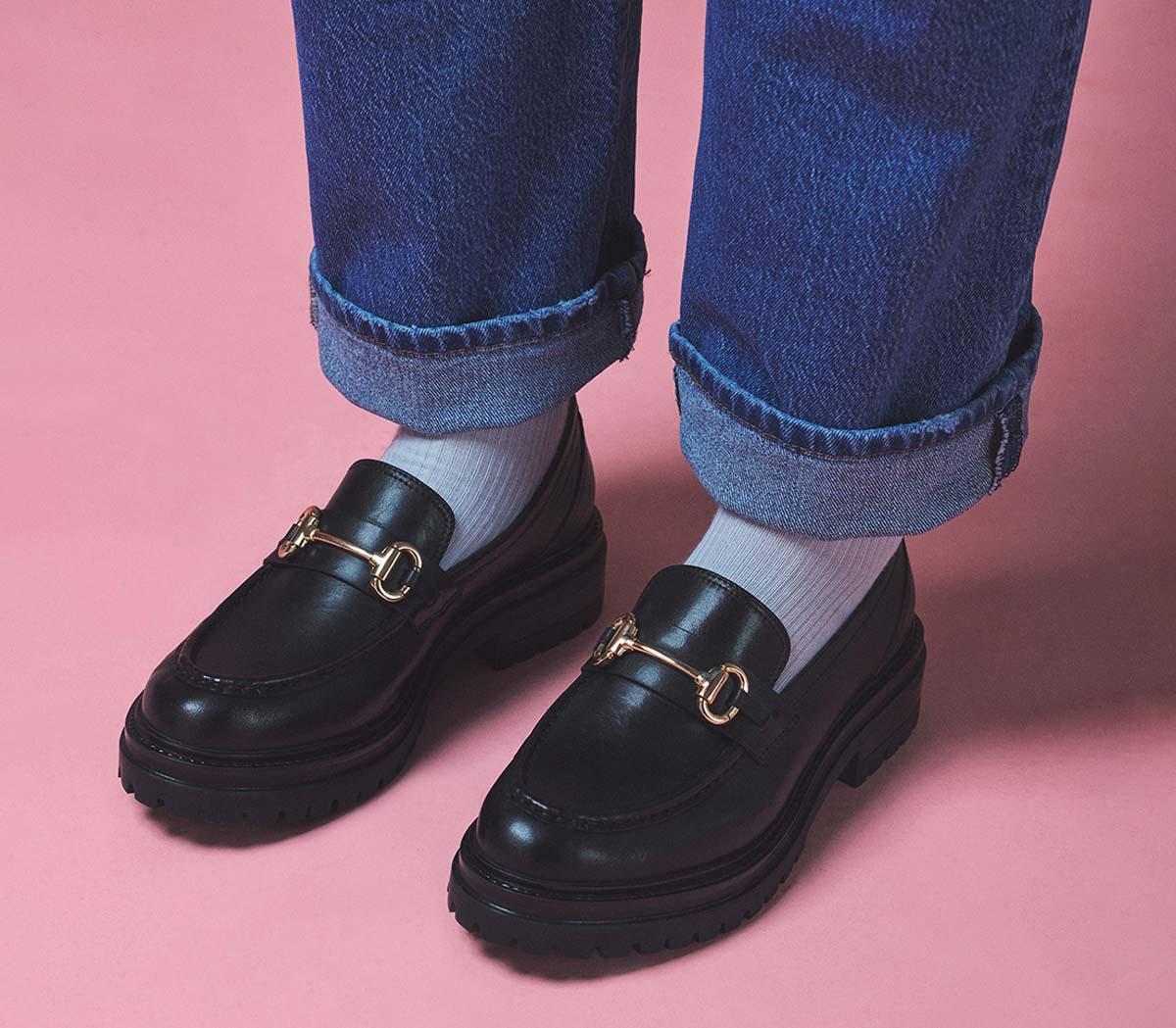 OFFICEFranks Chunky Snaffle Leather LoafersBlack Leather