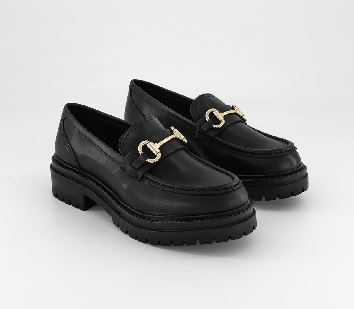OFFICE Franks Chunky Snaffle Leather Loafers Black Leather - Women’s ...
