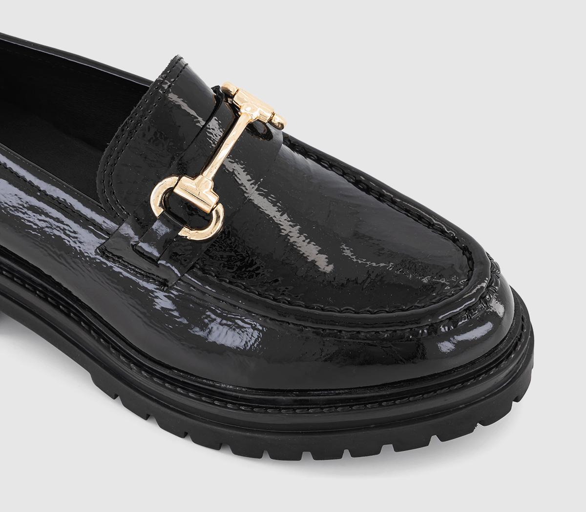 OFFICEFranks Chunky Snaffle Leather LoafersBlack Patent Leather
