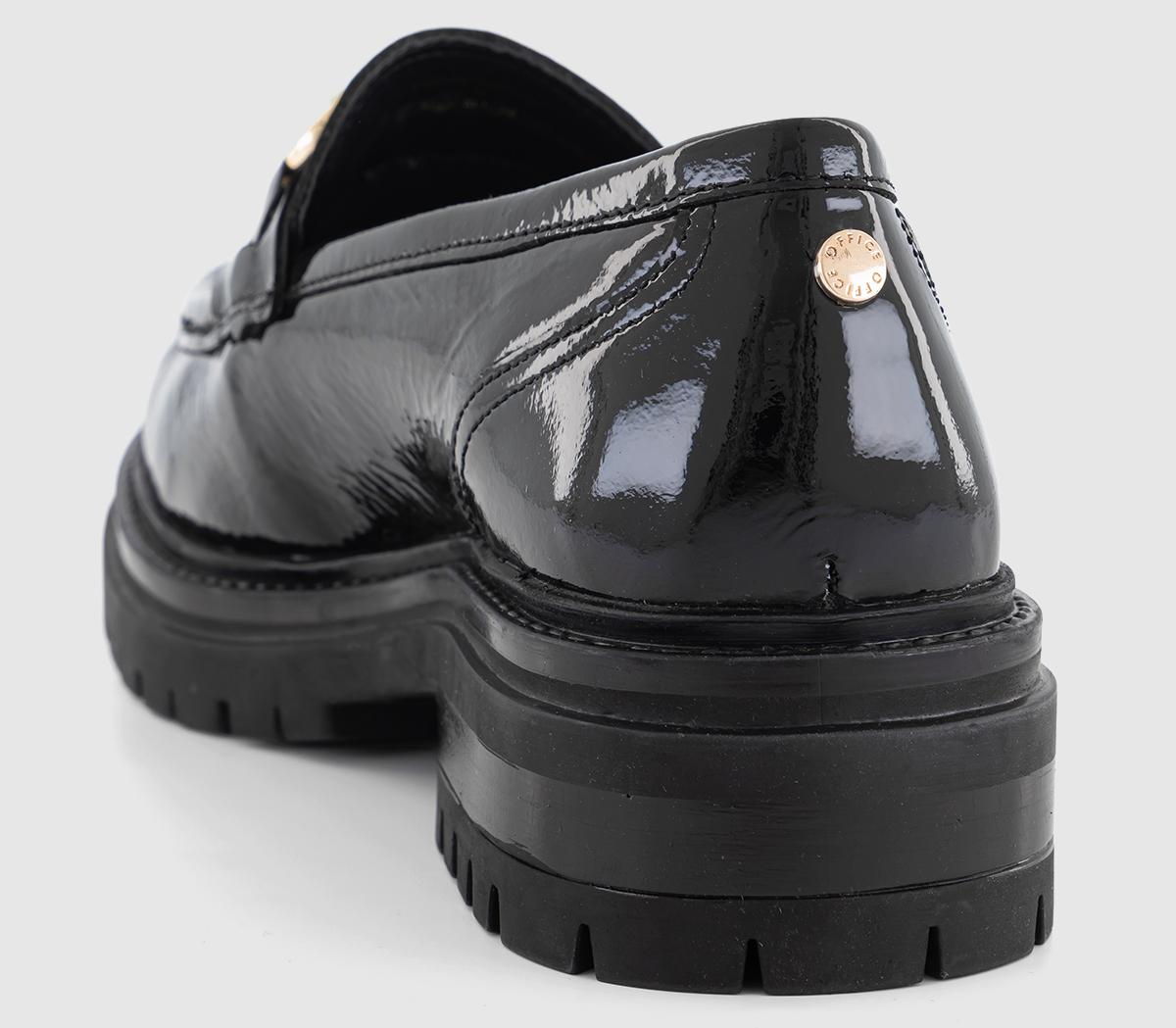 OFFICEFranks Chunky Snaffle Leather LoafersBlack Patent Leather