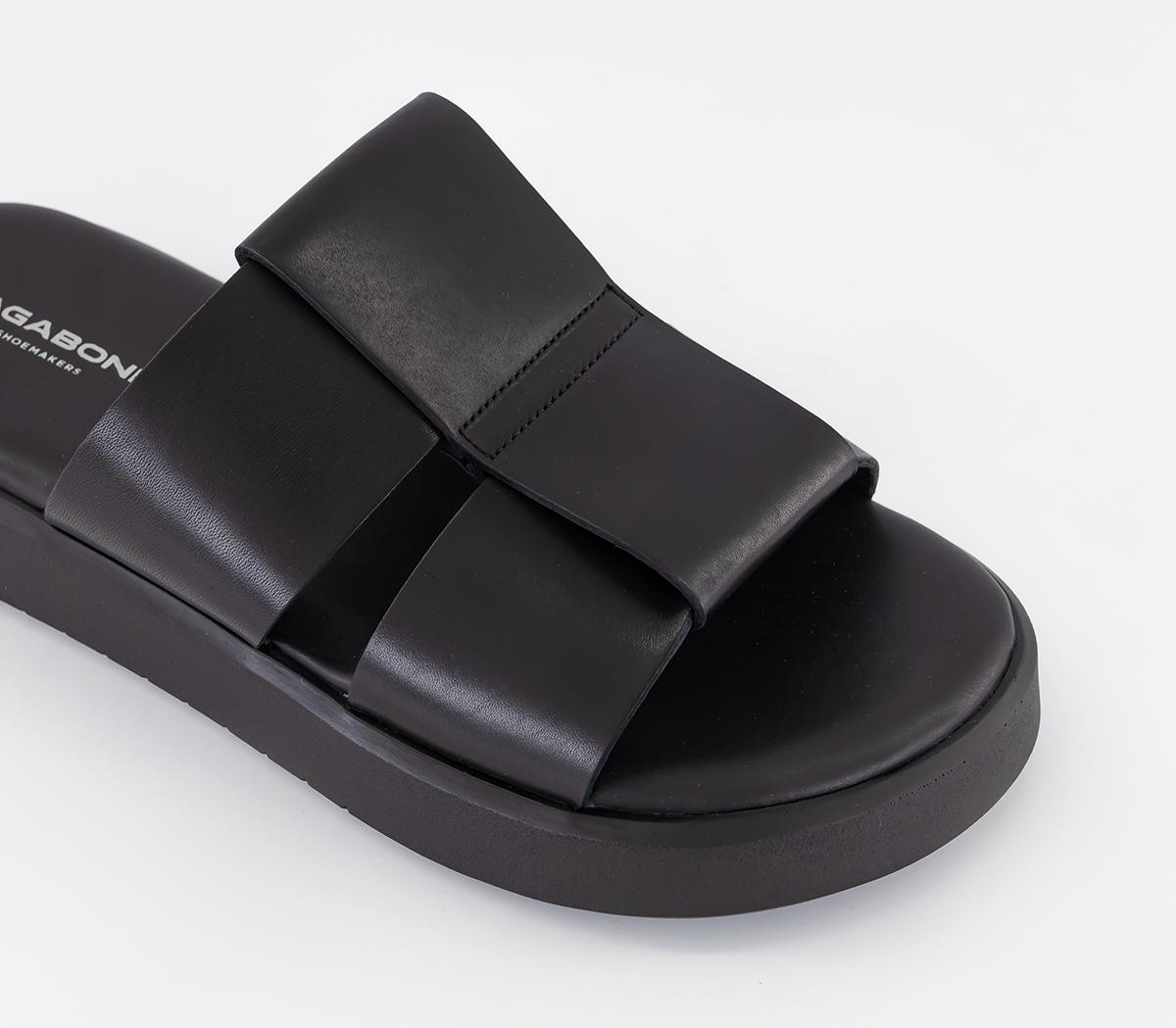 Vagabond ShoemakersNate Woven SlidesBlack Leather
