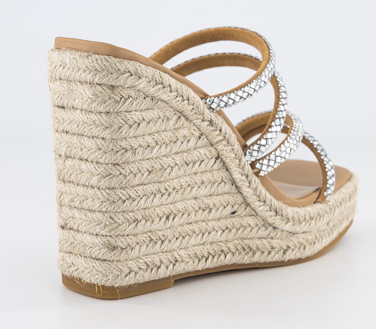 OFFICEHarlyn Embellished Strap Espadrille MulesSilver