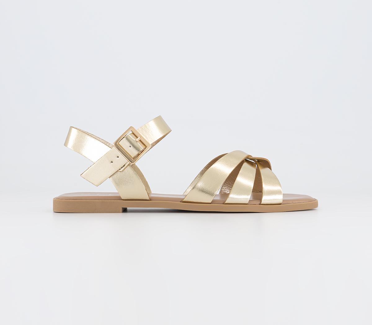 OFFICEWide Fit Santana Two Part SandalsGold
