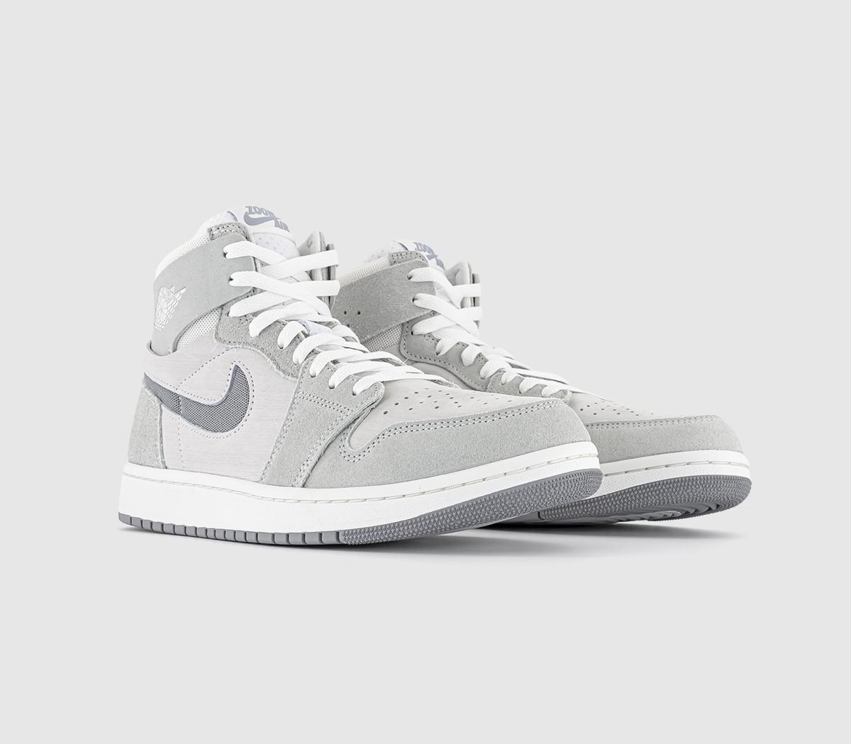 JordanAir Jordan 1 Zoom CMFT 2 Trainers Summit White Particle Grey Light Silver