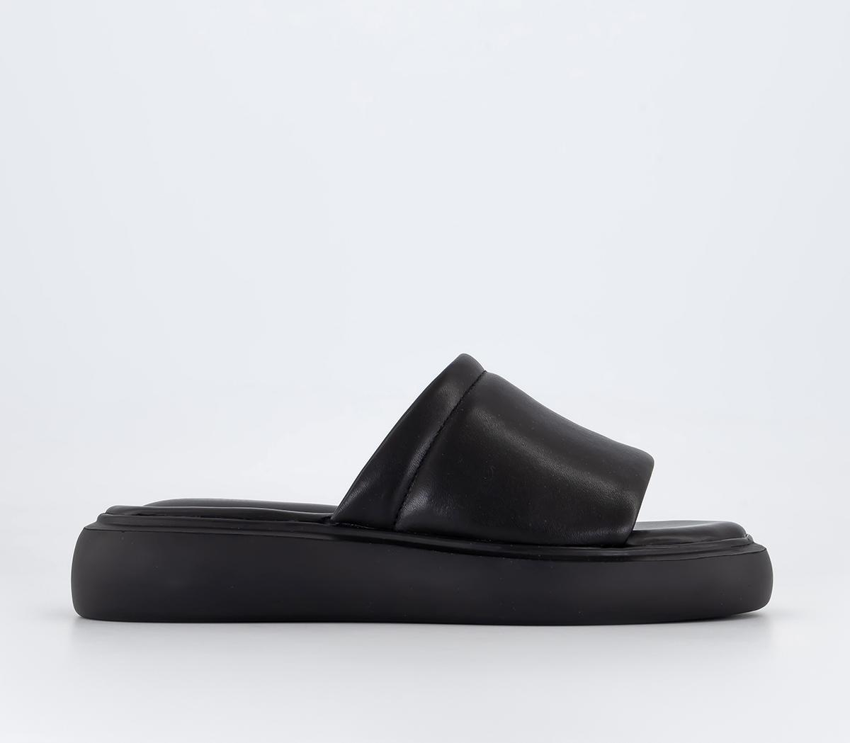 Vagabond Shoemakers Blenda Slide Mules Black Leather - Women’s Sandals