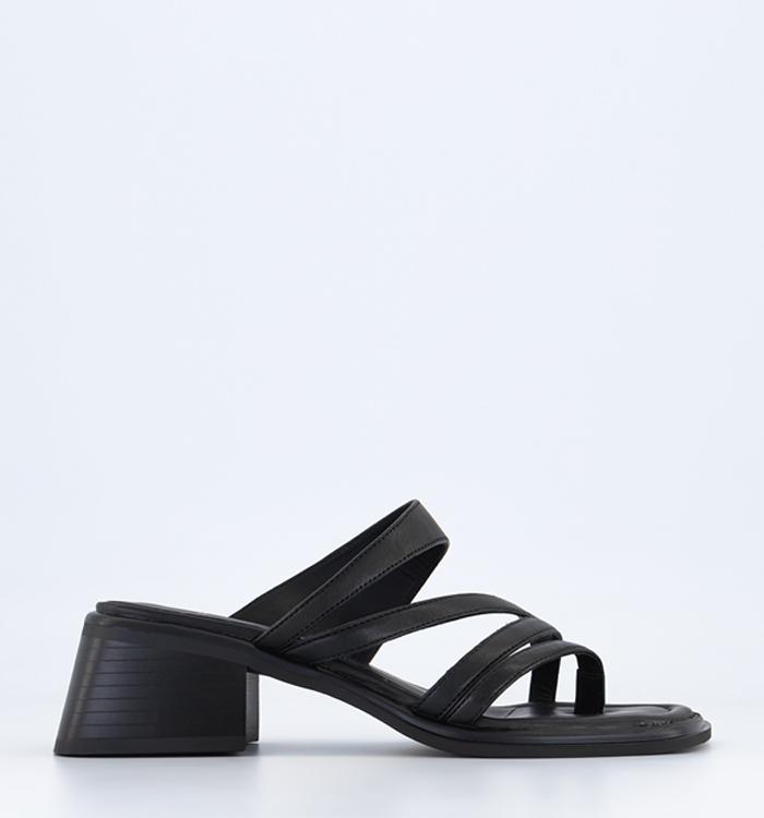 Vagabond Shoemakers Ines Strappy Mules Black Leather