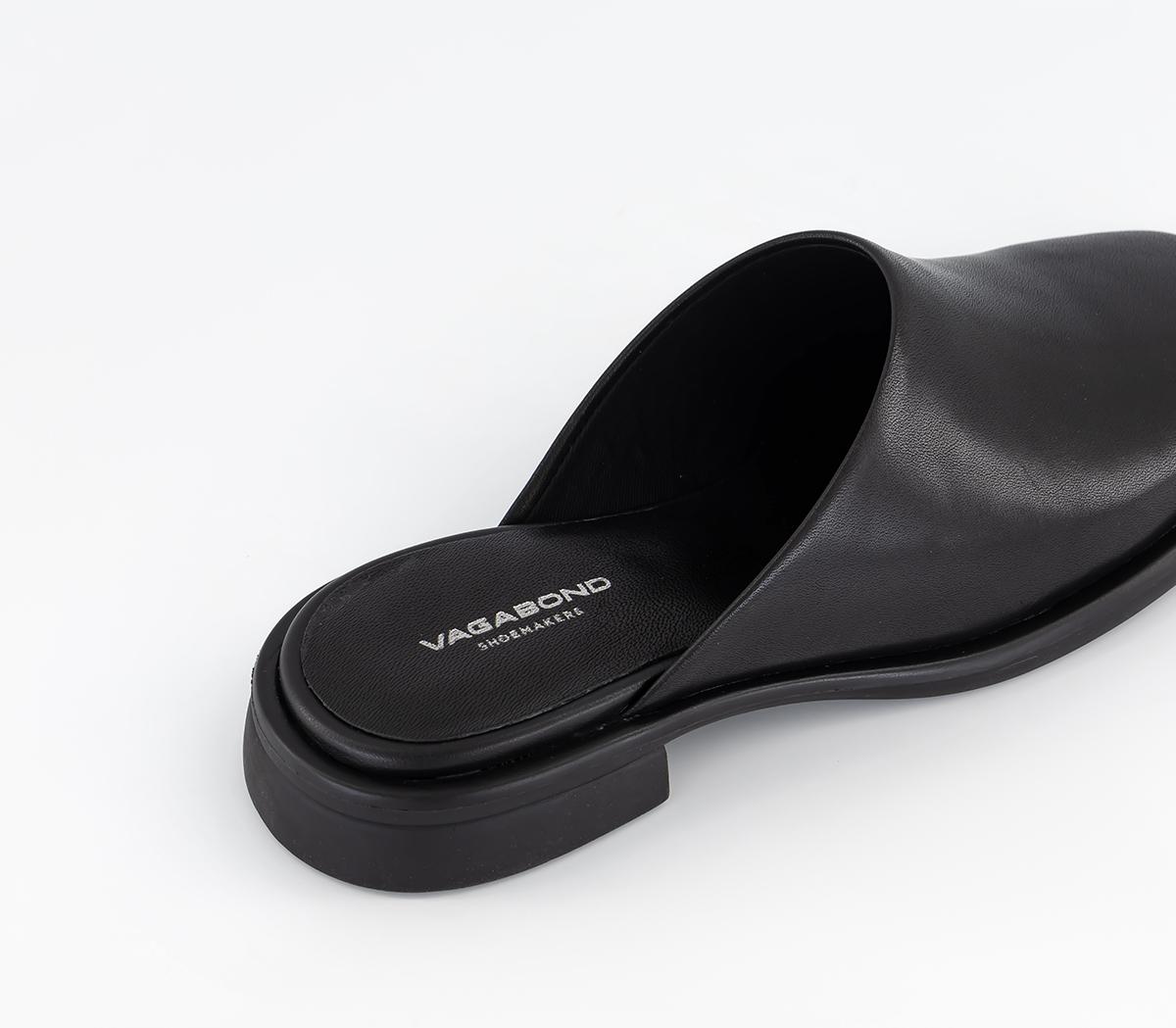 Vagabond Shoemakers Brittie Mules Black Leather - Flat Shoes for Women