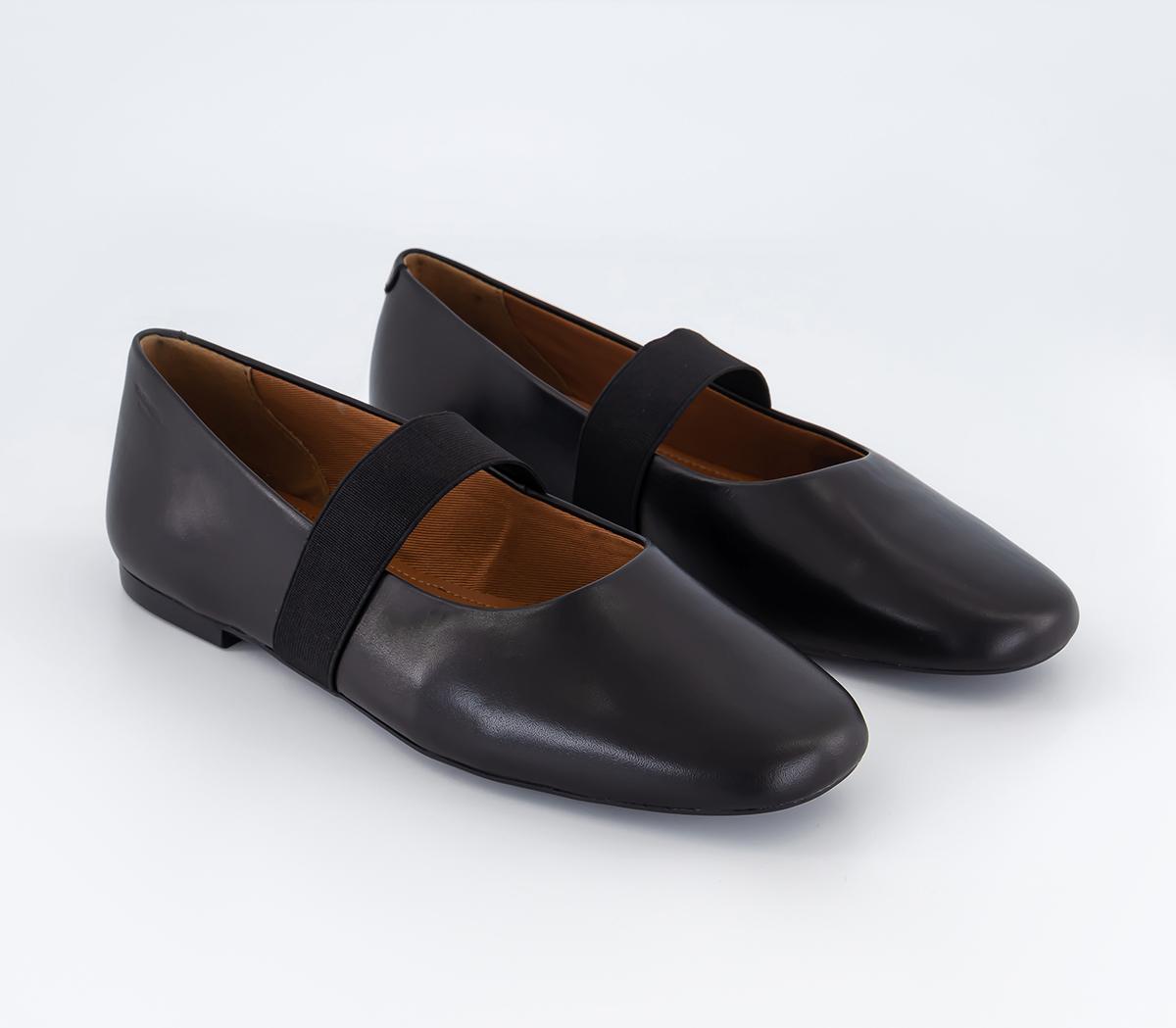 Vagabond Shoemakers Jolin Strap Ballet Flats Black Leather - Flat Shoes ...